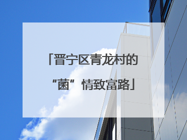 晋宁区青龙村的“菌”情致富路